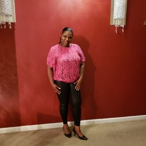 Nwot pink with lace top